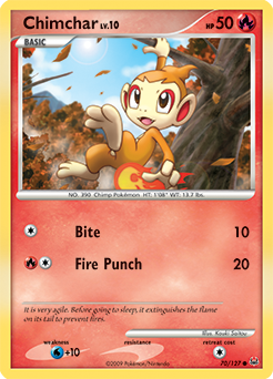 Chimchar #70 Chimchar - Platinum - #70 - Pokemon TCG card