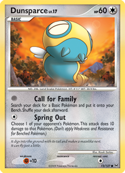 Dunsparce #73 Dunsparce - Platinum - #73 - Pokemon TCG card