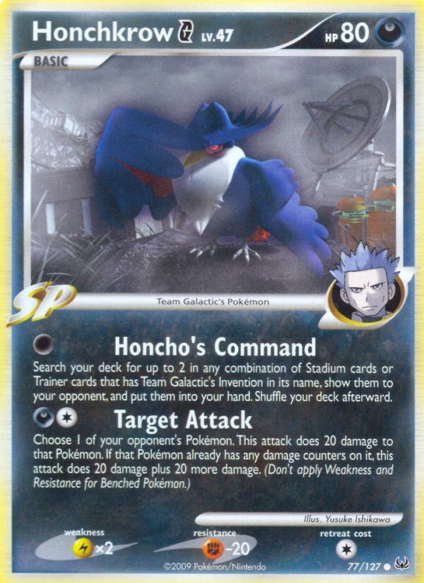 Honchkrow G - Platinum - #77 - Pokemon TCG card