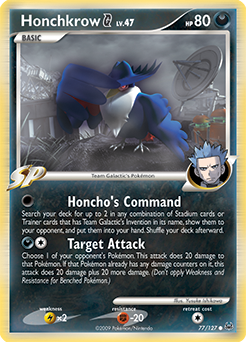 Honchkrow G - Platinum - #77 - Pokemon TCG card