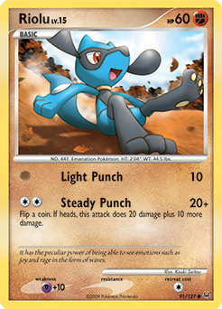 Riolu #91 Riolu - Platinum - #91 - Pokemon TCG card