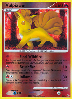 Vulpix - Platinum - #SH6 - Pokemon TCG card
