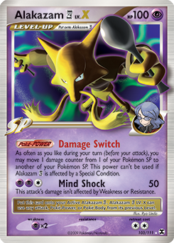Alakazam E4 LV.X #103 Alakazam E4 LV.X - Rising Rivals - #103 - Pokemon TCG card