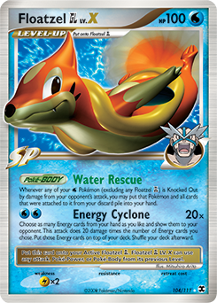 Floatzel GL LV.X - Rising Rivals - #104 - Pokemon TCG card