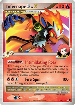 Infernape E4 LV.X #108 Infernape E4 LV.X - Rising Rivals - #108 - Pokemon TCG card