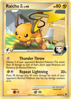 Raichu GL #31 Raichu GL - Rising Rivals - #31 - Pokemon TCG card