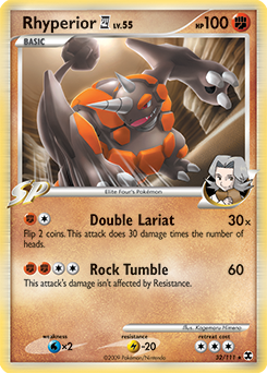 Rhyperior E4 - Rising Rivals - #32 - Pokemon TCG card