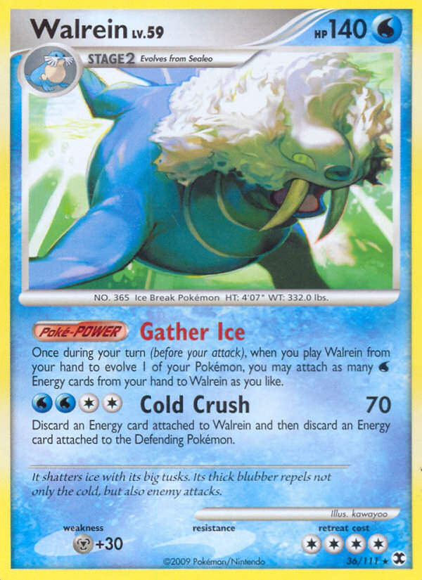 Walrein - Rising Rivals - #36 - Pokemon TCG card