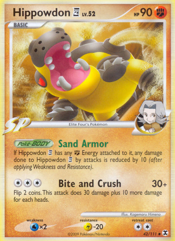 Hippowdon E4 - Rising Rivals - #42 - Pokemon TCG card