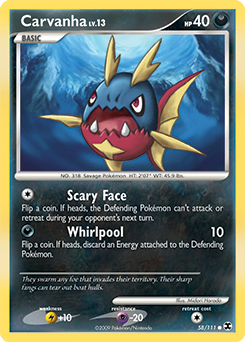 Carvanha #58 Carvanha - Rising Rivals - #58 - Pokemon TCG card