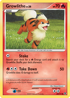 Growlithe - Rising Rivals - #63 - Pokemon TCG card