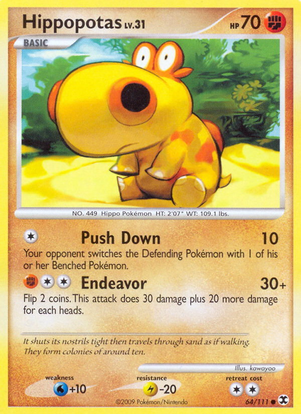 Hippopotas - Rising Rivals - #64 - Pokemon TCG card