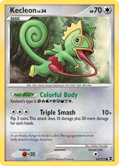 Kecleon #67 Kecleon - Rising Rivals - #67 - Pokemon TCG card