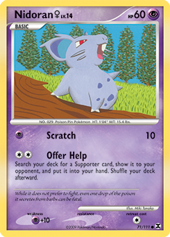 Nidoran ♀ #71 Nidoran ♀ - Rising Rivals - #71 - Pokemon TCG card