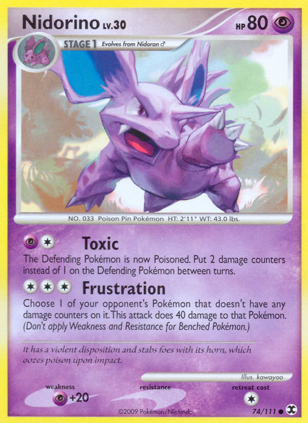 Nidorino - Rising Rivals - #74 - Pokemon TCG card