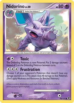 Nidorino - Rising Rivals - #74 - Pokemon TCG card