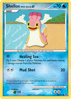 Shellos West Sea #80 Shellos West Sea - Rising Rivals - #80 - Pokemon TCG card