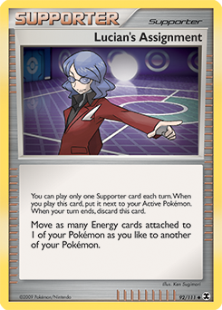 Lucian's Assignment - Rising Rivals - #92 - Pokemon TCG card
