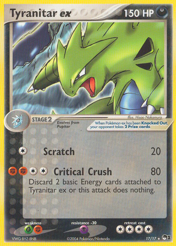 Tyranitar ex - POP Series 1 - #17 - Pokemon TCG card
