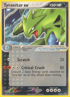 Tyranitar ex - POP Series 1 - #17 - Pokemon TCG card