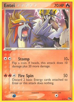 Entei #1 Entei - POP Series 2 - #1 - Pokemon TCG card