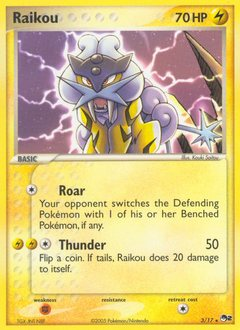 Raikou - POP Series 2 - #3 - Pokemon TCG card