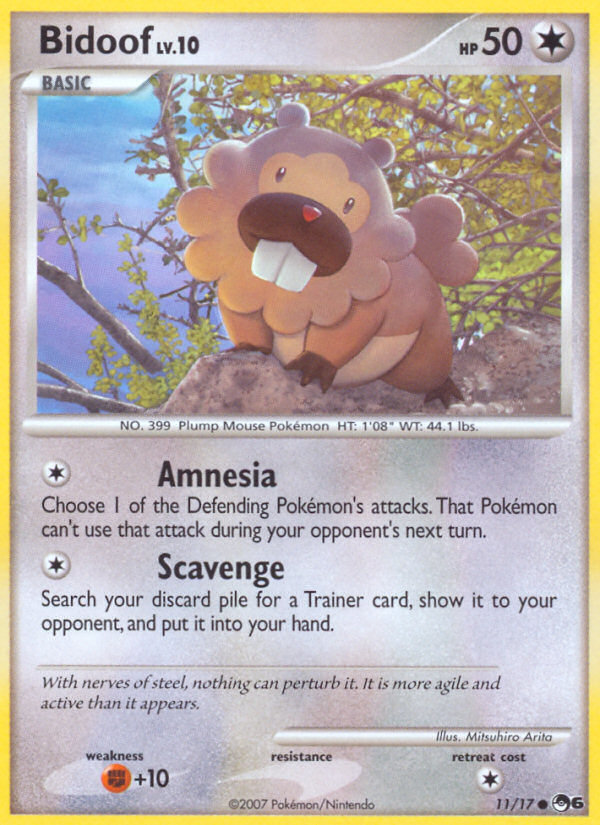 Bidoof - POP Series 6 - #11 - Pokemon TCG card
