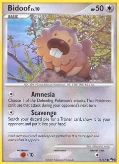 Bidoof #11 Bidoof - POP Series 6 - #11 - Pokemon TCG card