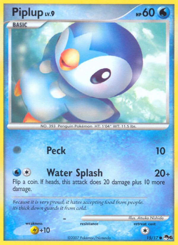 Piplup - POP Series 6 - #15 - Pokemon TCG card