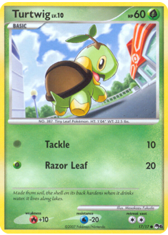 Turtwig - POP Series 6 - #17 - Pokemon TCG card