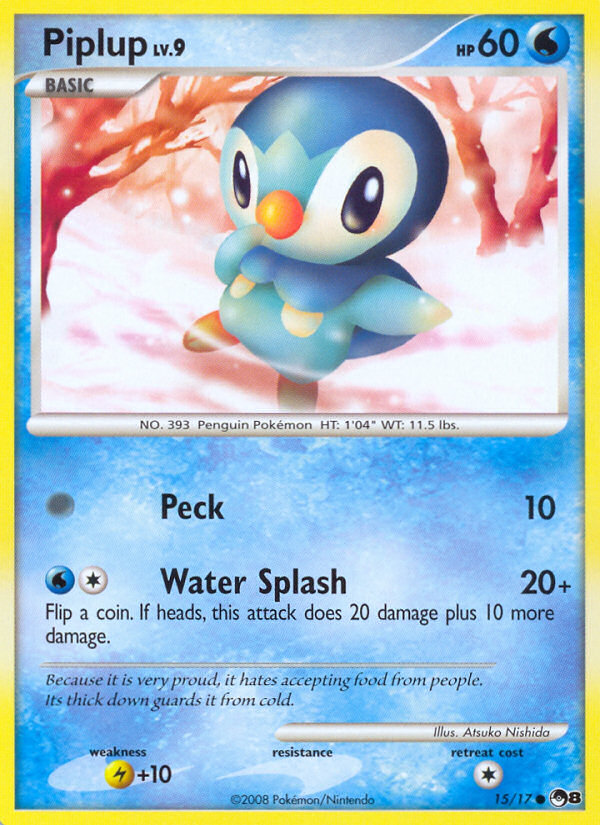 Piplup - POP Series 8 - #15 - Pokemon TCG card