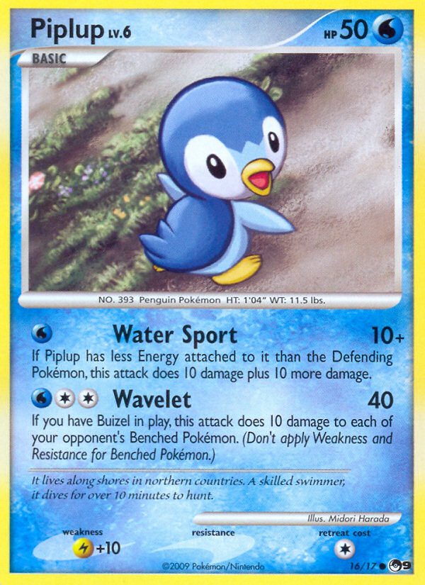 Piplup - POP Series 9 - #16 - Pokemon TCG card