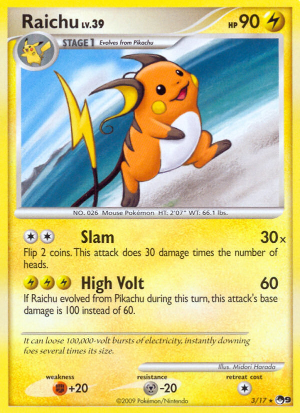 Raichu - POP Series 9 - #3 - Pokemon TCG card