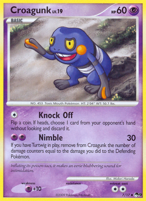 Croagunk - POP Series 9 - #7 - Pokemon TCG card