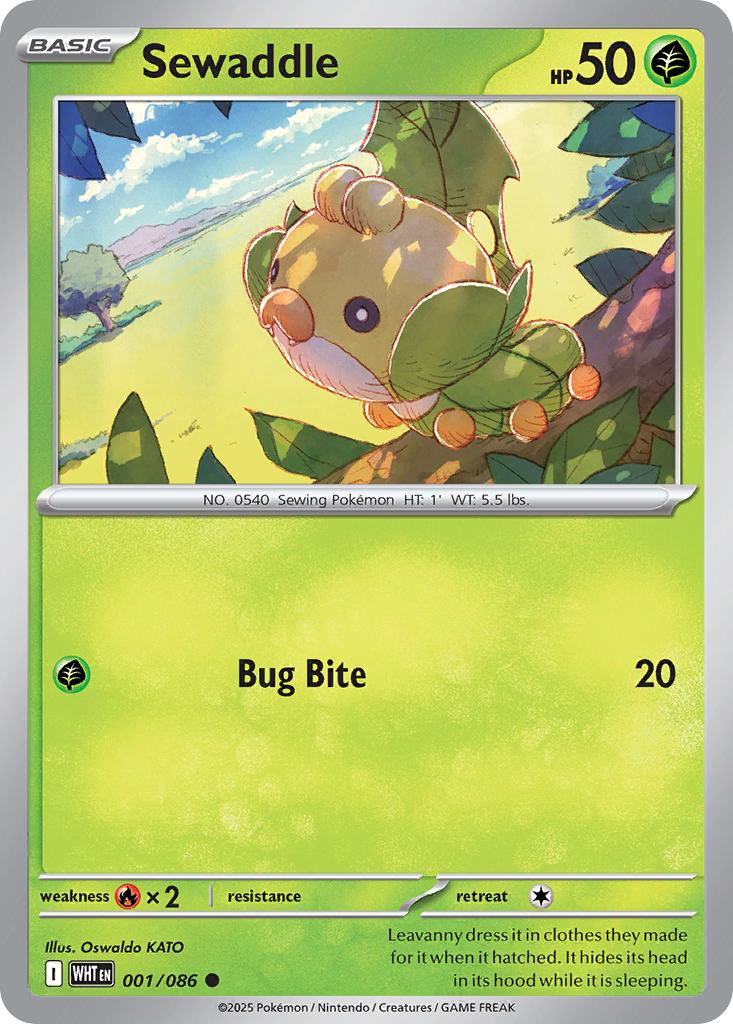 Sewaddle - White Flare - #1 - Pokemon TCG card