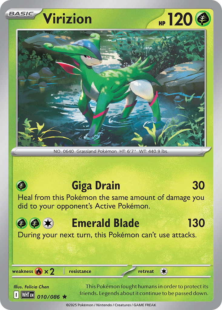 Virizion - White Flare - #10 - Pokemon TCG card