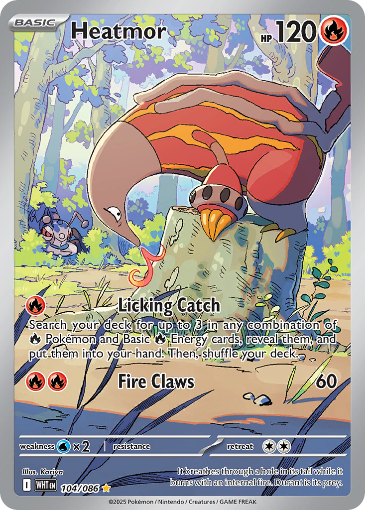Heatmor - White Flare - #104 - Pokemon TCG card