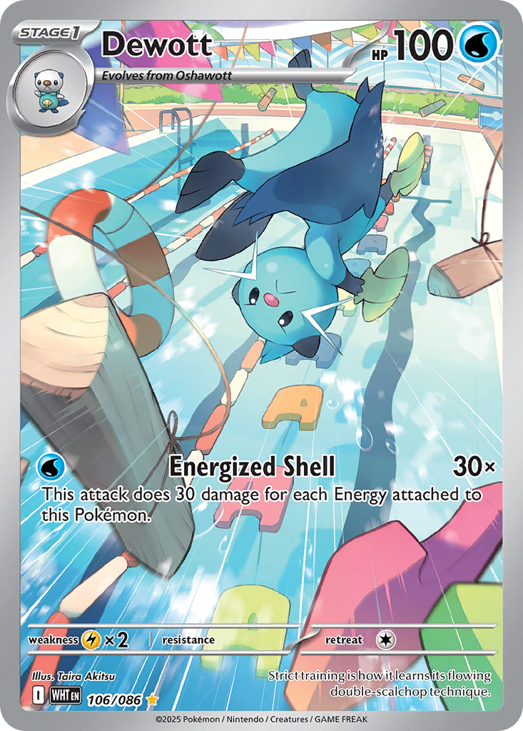 Dewott - White Flare - #106 - Pokemon TCG card