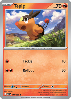 Tepig - White Flare - #11 - Pokemon TCG card