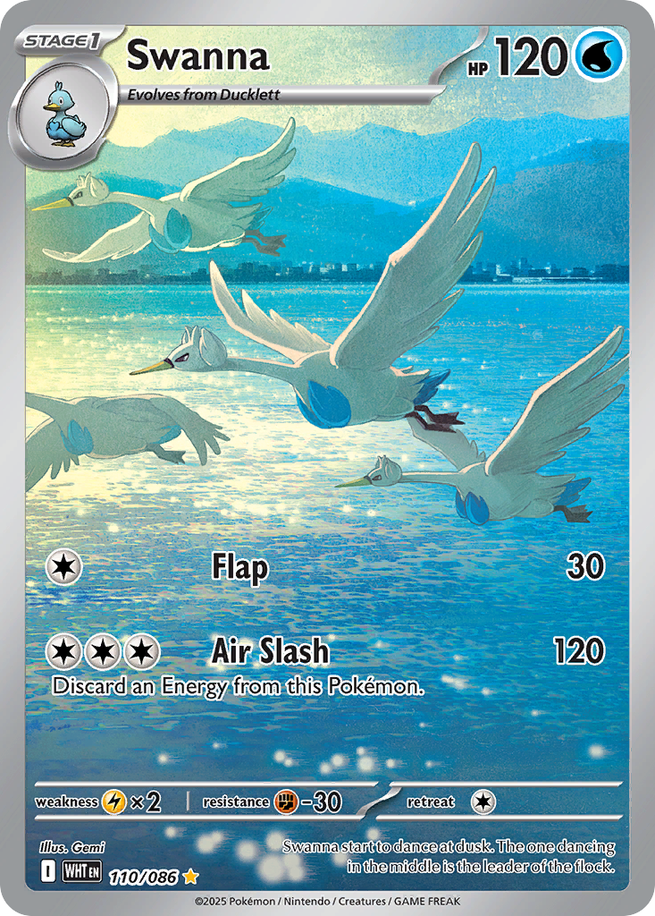 Swanna - White Flare - #110 - Pokemon TCG card