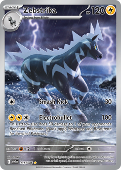 Zebstrika #115 Zebstrika - White Flare - #115 - Pokemon TCG card
