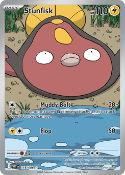 Stunfisk - White Flare - #118 - Pokemon TCG card