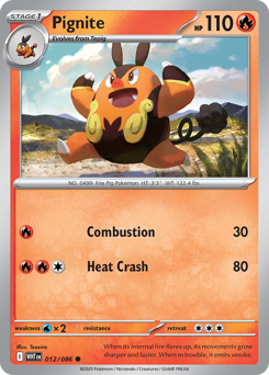 Pignite - White Flare - #12 - Pokemon TCG card