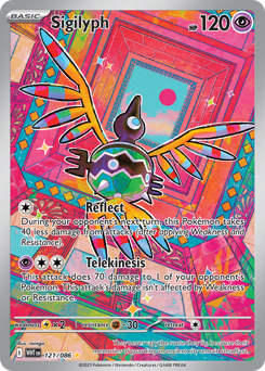 Sigilyph #121 Sigilyph - White Flare - #121 - Pokemon TCG card