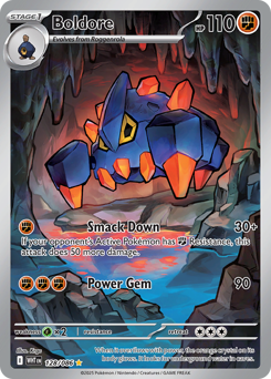 Boldore #128 Boldore - White Flare - #128 - Pokemon TCG card