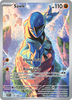 Sawk #130 Sawk - White Flare - #130 - Pokemon TCG card