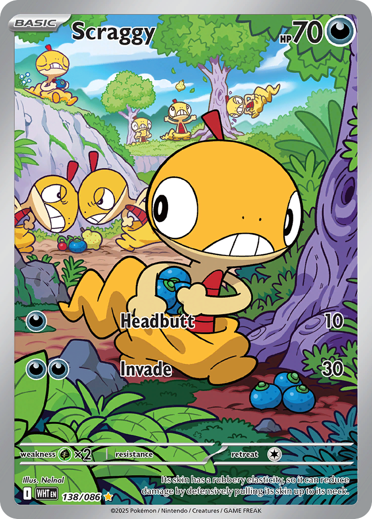 Scraggy - White Flare - #138 - Pokemon TCG card