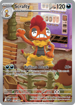 Scrafty #139 Scrafty - White Flare - #139 - Pokemon TCG card