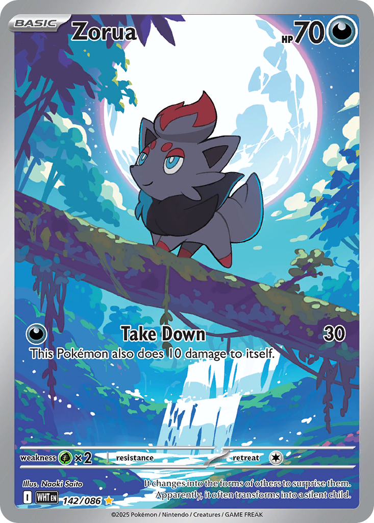Zorua - White Flare - #142 - Pokemon TCG card