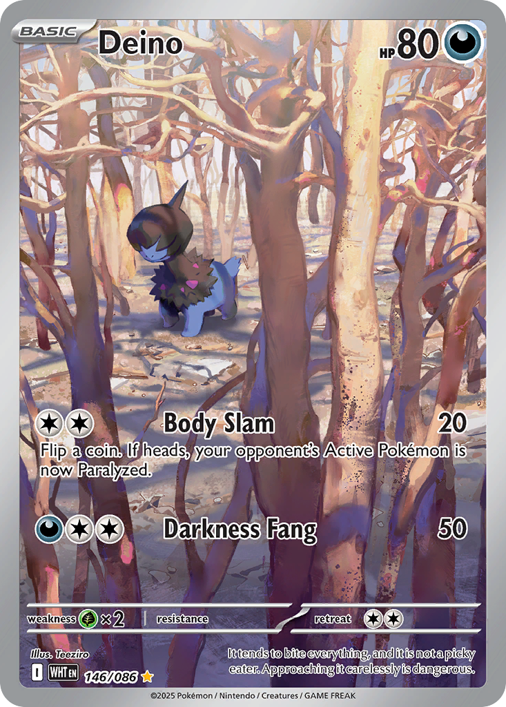 Deino - White Flare - #146 - Pokemon TCG card